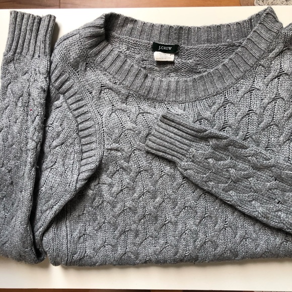 J Crew Honeycomb Grey Crew Neck Sweater Size XS - Picture 2 of 4